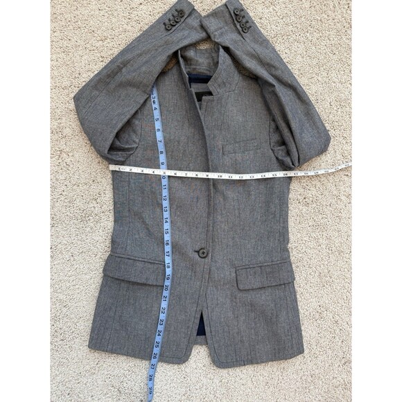 J.CREW Regent Blazer Jacket Womens 0 Chambray Blue Cotton Career B9318 - Picture 9 of 10